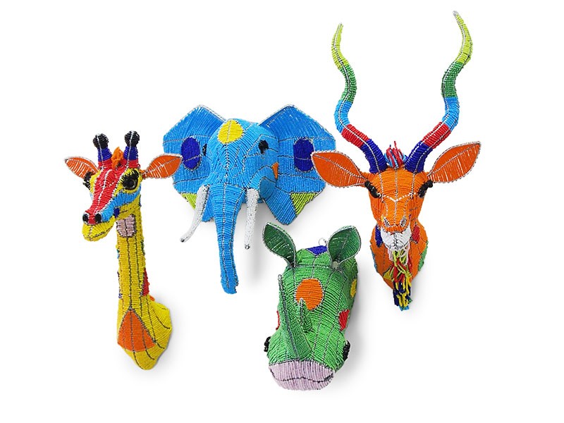 Colourful Beaded Mini Animal Set Colourful Beaded Mini Animal Set